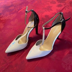 Calvin Klein Women's Brandy Patent T-Strap Pump